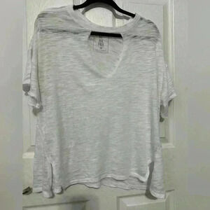 We The Free Women’s T-shirt White XS Distressed Oversized Beach Cover Up Summer